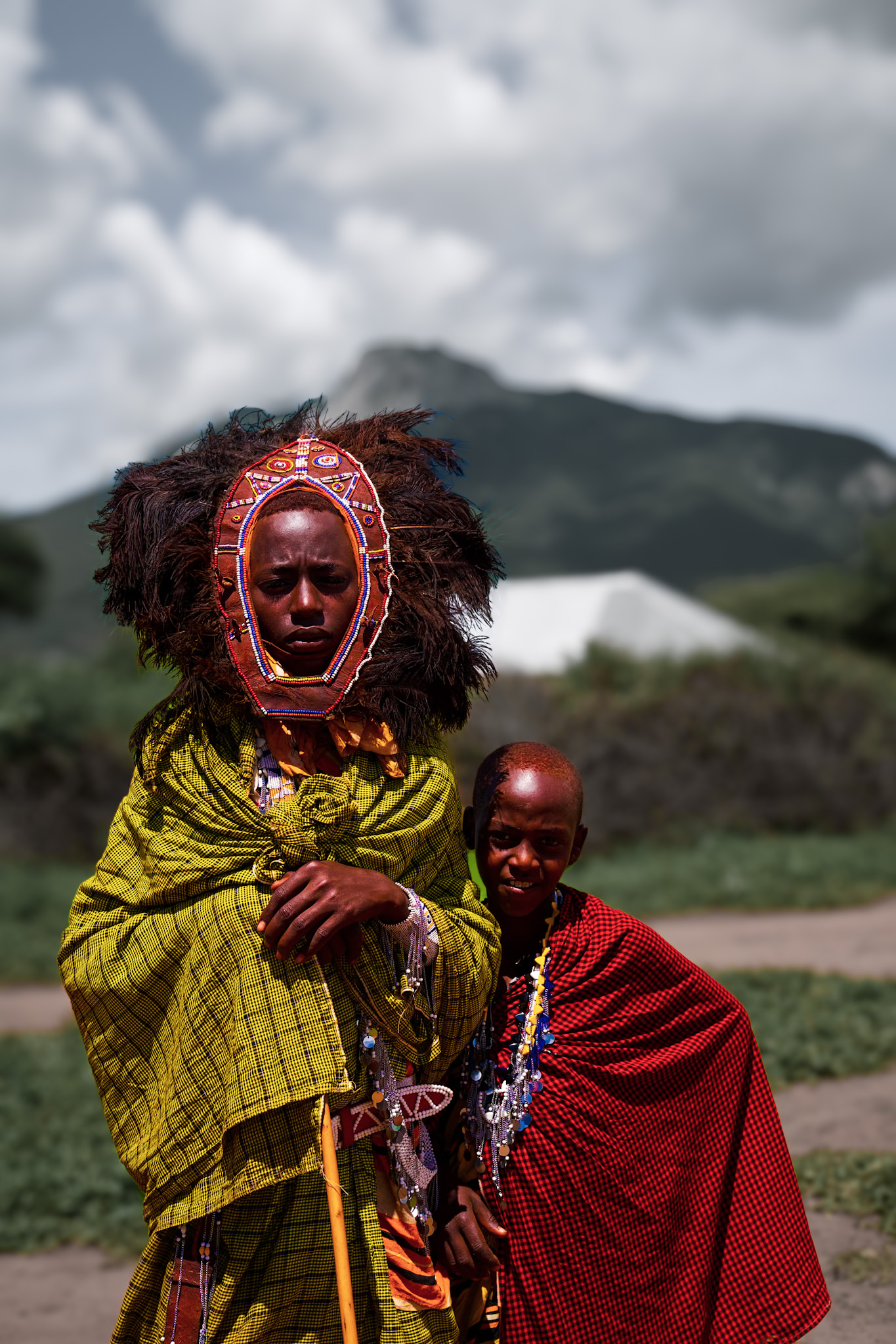 Maasai headdress portrait