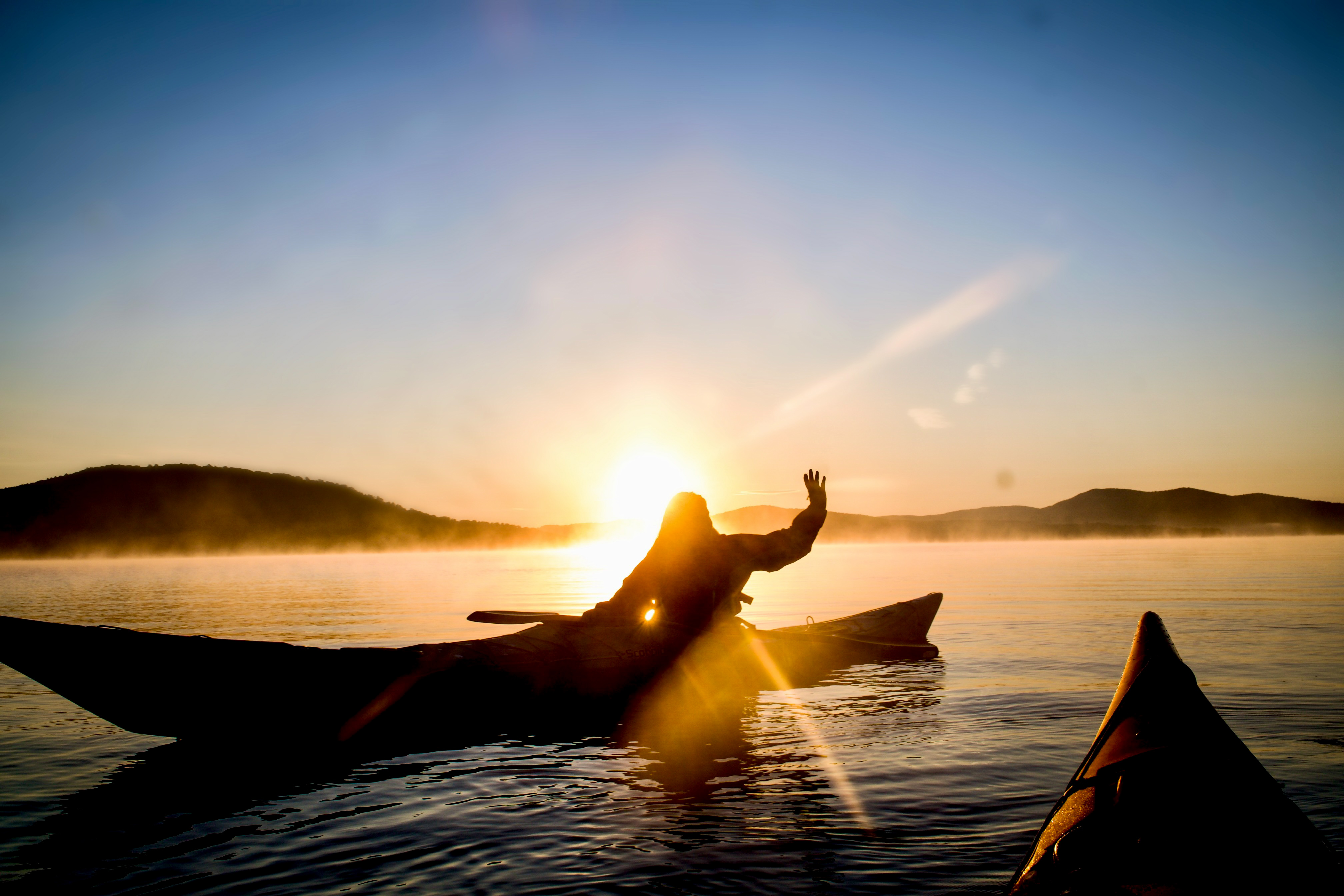 Kayak at sunrise
